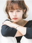 ミルクティーブロンド/デジタルパーマ/ダークブルー[池袋]