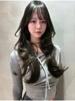 レーヴバイロンド 仙台(Reve by Lond) 仙台結べるレイヤーカット韓国巻きオリーヴグレージュ艶カラー