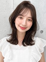 アグノス 青山(Agnos) ・ダークパープルくびれミディミルクブラウン