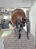 ブルー(BLUE) ヘアセット 結婚式お呼ばれ カチモリアレンジ 【mt___213r】