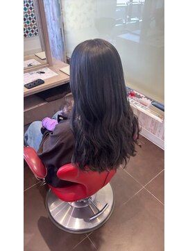 アース いわき店(HAIR&MAKE EARTH) 透明感ブルーグレージュ×韓国風ロングウェーブ