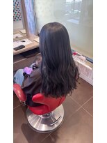 アース いわき店(HAIR&MAKE EARTH) 透明感ブルーグレージュ×韓国風ロングウェーブ