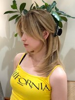 ハーパーズ 渋谷(harpers) ミディアムレイヤーカットバレイヤージュ