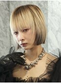 表参道顔周りレイヤーカットケアブリーチカラーダブルカラー韓国
