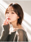 シースルーバング×大人可愛いレイヤーショート