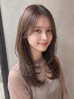 カバーヘア ブリス 上尾西口店(COVER HAIR bliss)&nbsp;秋カラーブリーチなしハッシュカット韓国レイヤーロングp上尾