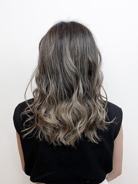 シエル 千葉店(CIEL) バレイヤージュ×シルバーグレージュ