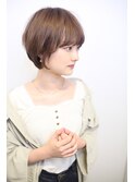 ☆マッシュショートストレートサラツヤ髪顔回りアーチ前髪