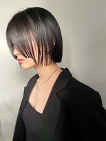ミンクス 原宿店(MINX) 【MINX原宿表参道】切りっぱなしボブ　黒髪ボブ