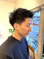 アンティコ(Antico) 黒髪アップバング短髪ショート束感モテ髪刈上げ流行イケメン