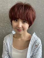 ロンド パルティール 大宮(Lond partir)&nbsp;丸型ピンクブラウン美髪エアリーロングベリーショート［大宮］