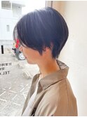 ハンサムショート　前髪なし　くびれショート