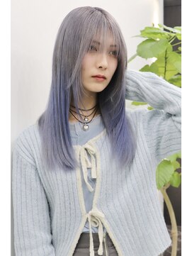 チュダック(ChuDuck) 韓国風《ブルーシルバー》ハイトーン/ケアブリーチ/ダブルカラー