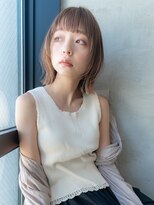 ケアリー 調布(Carelly)&nbsp;大人かわいい前髪セシルカットココアブラウンフリンジウェーブ