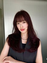 イキ 表参道(iki omotesando)&nbsp;デザインカラー／レイヤーカット/ウェットヘア/オリーブベージュ