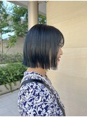 ネイビーカラー　ブルーブラック　暗髪透明感！