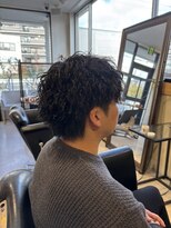 マーズ オム 山本丸橋店(mars HOM)&nbsp;two block mash /wave perm