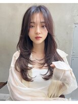 Liberte銀座 大人韓国風レイヤー×透明感ナチュラルベージュ