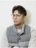 短髪ベージュ