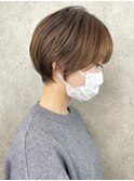大人ショートボブショートカットココアアッシュくびれミディ