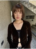 ◎ミニボブウルフカットワイドバングブルーブラック
