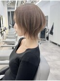 ミルクティベージュ×ウルフ　ウルフカット