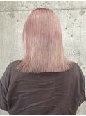 ブロンドに色落ちするホワイトピンク ハイトーンカラー 表参道