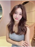 □ 韓国大宮顔周りレイヤーカットハッシュカットワンホンヘア