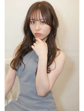 ベレッタ 楠葉店(veretta.) ショコラベージュ/透明感カラー/シースルーバング/ロング/夏ヘア