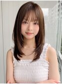 韓国ヘア レイヤーカット フェイスフレーミング デザインカラー"