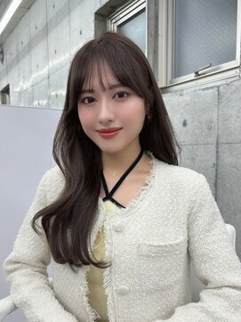 フォンズ(FONS) 透明感ダークグレージュカラー/くびれヘア/ロングレイヤー/学割