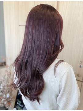 リエットヘアー 杢左店(Lie-et. hair) 上品ツヤ感｜透明感ラベンダーボルドー｜西尾市 美容院