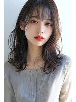 クシュ 所沢西口エミテラス前店(kusyu...)&nbsp;ダークパープルナチュラルショートミルクブラウン夏小顔レイヤー