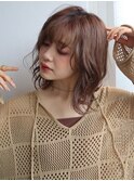 小顔魅せくびれヘア/ウルフ/ウェーブ/外ハネボブ