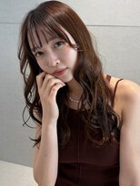 トリッカ シブヤ(TRICCA SHIBUYA)&nbsp;パーマ風アレンジ/ブラウンカラー/モカブラウン/艶カラー