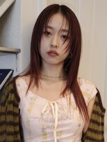 ザ スリック(THE SLICK)&nbsp;朝のスタイリング時間を短縮。赤褐色ロング縮毛矯正
