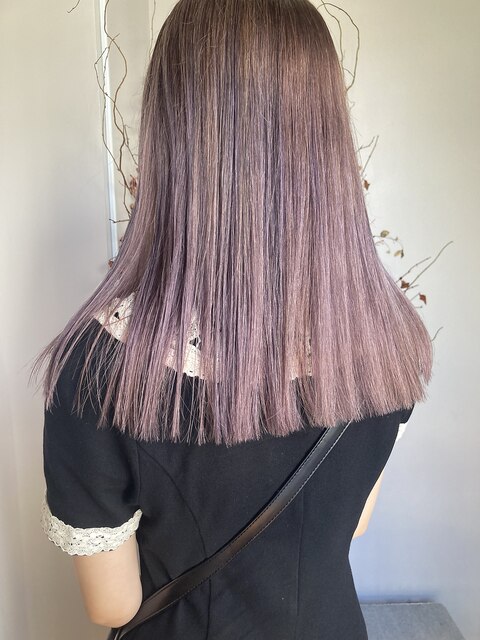 purple greige hair