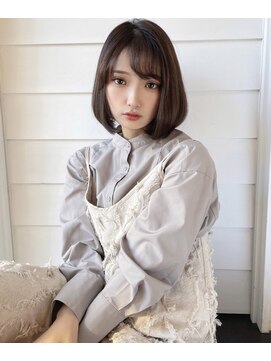 オーロ 緑地公園店(ORO) ツヤ感のあるボブスタイル