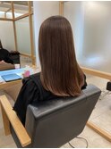 自然なケアストレート×マロンブラウン/20代30代40代