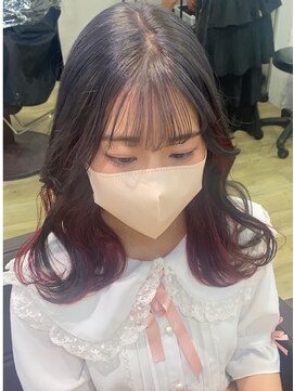 ロア 福岡天神本店(LORE) イヤリングカラーミルクティーベージュカラーケアブリーチ韓国