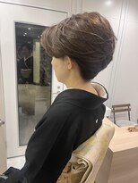 プティクローシェ バイ クオーレ(petite cloche by CUORE) 着物ヘア夜会巻き下付き黒留袖