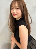 【Lond ambre】レイヤーロングストレートグレージュ