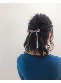 ハーフアップ