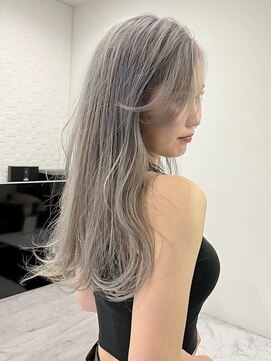 ラフヘアデザイン(Raf hair design) バレイヤージュコントラストハイライトミルクティーベージュ