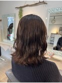 くすみカラー　肩下ミディアム