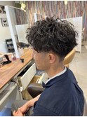 ツイストスパイラルパーマ×ツーブロック
