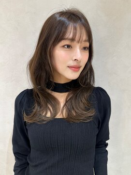 ロンド ルージュ 銀座店(Lond rouge) ミニウルフレイヤーカット顔周りカット前髪カット韓国ロング銀座