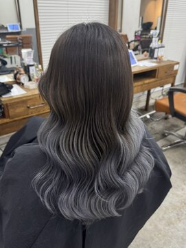 アジールヘア 北千住駅西口店(agir hair) ブルーシルバーグラデーションカラー 北千住