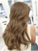 ヘーゼルベージュ ブリーチなし レイヤーカット 海外風