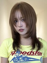 アイトーキョーエス 渋谷(AI TOKYO S)&nbsp;ミディアムヘアレイヤーカットブラウンカラーダブルカラー渋谷